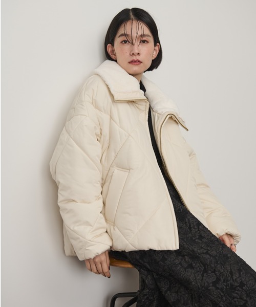 Shelly island(シェリーアイランド)の「ダイヤキルトショートコート(その他アウター・レディース・ホワイト/ブラック・M)」の21枚目の写真