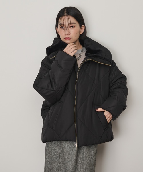 Shelly island(シェリーアイランド)の「ダイヤキルトショートコート(その他アウター・レディース・ホワイト/ブラック・M)」の12枚目の写真