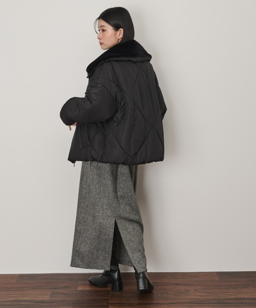 Shelly island(シェリーアイランド)の「ダイヤキルトショートコート(その他アウター・レディース・ホワイト/ブラック・M)」の17枚目の写真