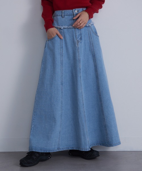 Mal⭐︎レレレさん⭐︎ブルーフロンセ デニムロングスカート Mal⭐︎レレレさん⭐︎ブルーフロンセ デニムロングスカート