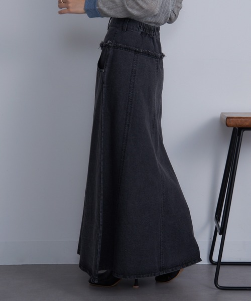 【セール】【MAISON BREEZE】デニム切替えフレアスカート DTK（デニムスカート）｜MAISON BREEZE（メゾンブリーズ）