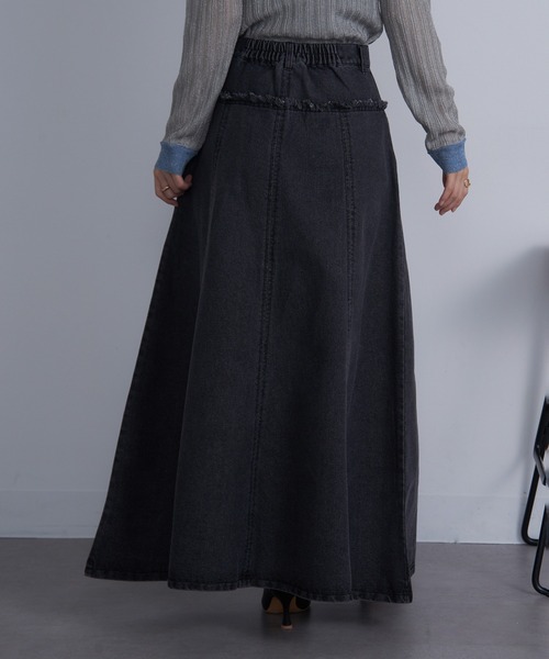 【セール】【MAISON BREEZE】デニム切替えフレアスカート DTK（デニムスカート）｜MAISON BREEZE（メゾンブリーズ）