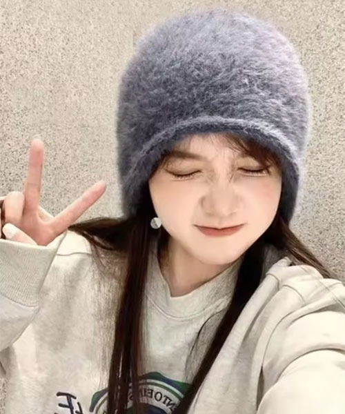 TONE SELECT GOODS（トーンセレクトグッズ）の「【urge select】シャギー フライト ニットキャップ【10色展開】（ニットキャップ/ビーニー・レディース・ブルー/チャコール/ベビーピンク/ライトブルー/ブラック/アイボリー/レッド/グリーン/ブラウン/ホワイト・FREE）」の20枚目の写真