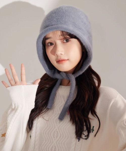 TONE SELECT GOODS（トーンセレクトグッズ）の「【urge select】シャギー フライト ニットキャップ【10色展開】（ニットキャップ/ビーニー・レディース・ブルー/チャコール/ベビーピンク/ライトブルー/ブラック/アイボリー/レッド/グリーン/ブラウン/ホワイト・FREE）」の17枚目の写真