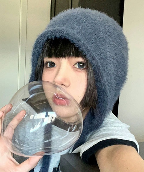 TONE SELECT GOODS（トーンセレクトグッズ）の「【urge select】シャギー フライト ニットキャップ【10色展開】（ニットキャップ/ビーニー・レディース・ブルー/チャコール/ベビーピンク/ライトブルー/ブラック/アイボリー/レッド/グリーン/ブラウン/ホワイト・FREE）」の16枚目の写真