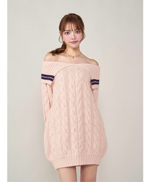 ダーリッチ ラインパイルニットミニワンピース ピンク 【FL】新品 Darich♡ラインパイルニットミニワンピース♡SAX♡サックス♡FL