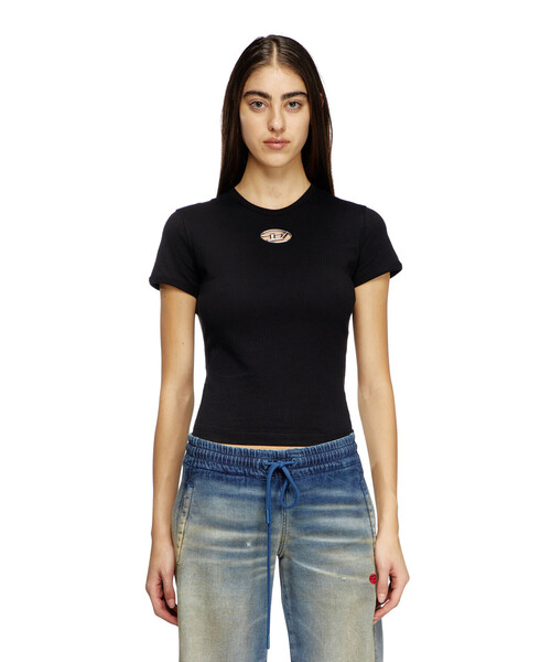 DIESEL(ディーゼル)の「ウィメンズ Tシャツ T-UNCUTIE-LONG-OD-Q1(Tシャツ/カットソー・レディース・ブラック/ホワイト・MEDIUM/LARGE/SMALL/X-LARGE/X-SMALL)」の4枚目の写真