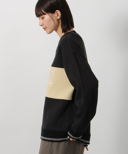 LAKOLE（ラコレ）の「裏起毛パネル切替プルオーバー / 150912（スウェット・レディース・チャコールグレー/ネイビー/オートミール・FREE）」の11枚目の写真