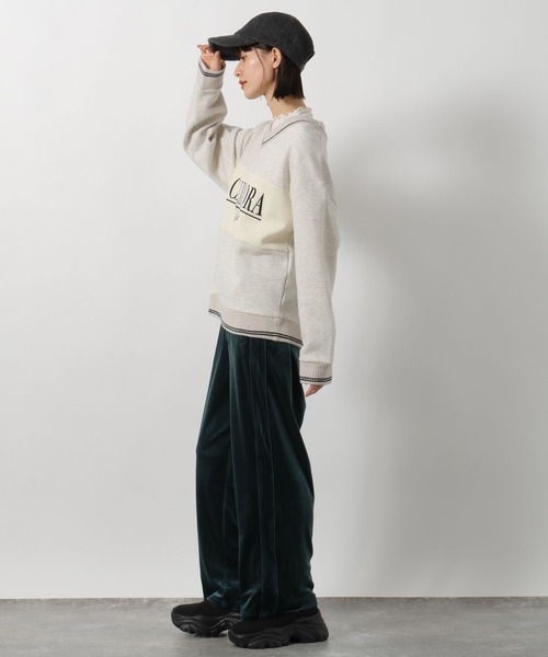 LAKOLE（ラコレ）の「裏起毛パネル切替プルオーバー / 150912（スウェット・レディース・チャコールグレー/ネイビー/オートミール・FREE）」の14枚目の写真