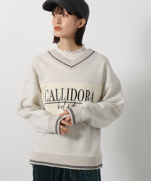 LAKOLE（ラコレ）の「裏起毛パネル切替プルオーバー / 150912（スウェット・レディース・チャコールグレー/ネイビー/オートミール・FREE）」の16枚目の写真