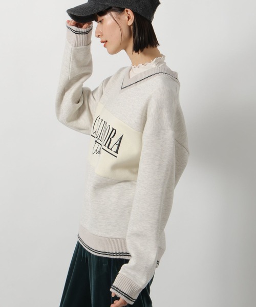 LAKOLE（ラコレ）の「裏起毛パネル切替プルオーバー / 150912（スウェット・レディース・チャコールグレー/ネイビー/オートミール・FREE）」の17枚目の写真