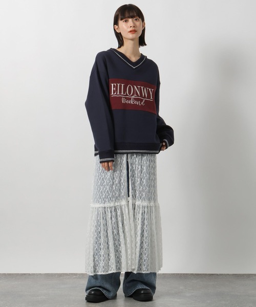 LAKOLE（ラコレ）の「裏起毛パネル切替プルオーバー / 150912（スウェット・レディース・チャコールグレー/ネイビー/オートミール・FREE）」の19枚目の写真