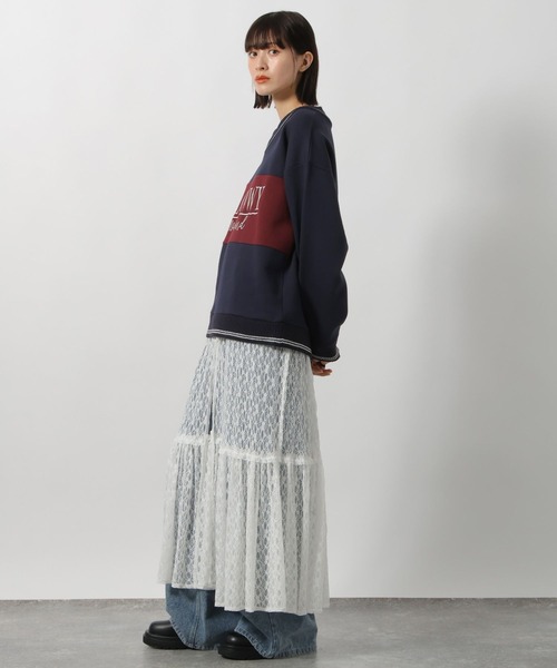 LAKOLE（ラコレ）の「裏起毛パネル切替プルオーバー / 150912（スウェット・レディース・チャコールグレー/ネイビー/オートミール・FREE）」の20枚目の写真