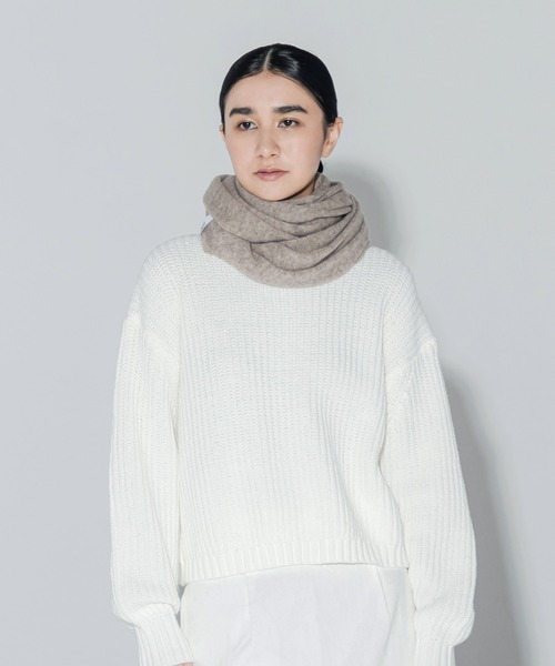 cumaco】カシミヤ 100% スヌード 無地 バイカラー レディース カシミア