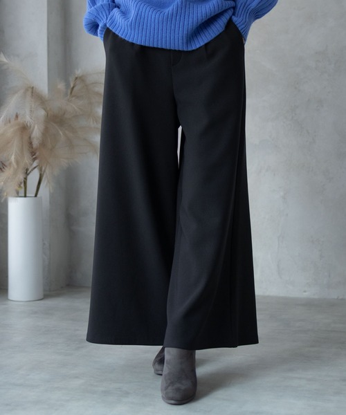 NAVY（ネイビー）の「【ｎAvy】裏側フリース ボンディングワイドテーパードパンツ（その他パンツ・レディース・ブラック/ネイビー/オレンジ/チャコール・M/L）」の6枚目の写真