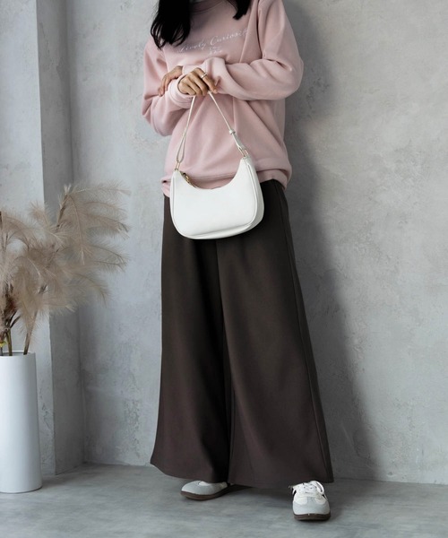 NAVY（ネイビー）の「【ｎAvy】裏側フリース ボンディングワイドテーパードパンツ（その他パンツ・レディース・ブラック/ネイビー/オレンジ/チャコール・M/L）」の16枚目の写真