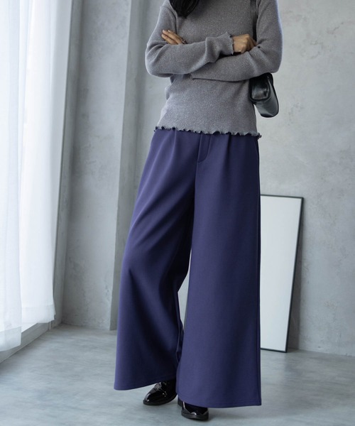 NAVY（ネイビー）の「【ｎAvy】裏側フリース ボンディングワイドテーパードパンツ（その他パンツ・レディース・ブラック/ネイビー/オレンジ/チャコール・M/L）」の22枚目の写真