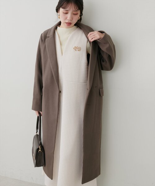 natural couture（ナチュラルクチュール）の「【mamamo】Wzipスクエアキルトカットワンピース（ワンピース・レディース・オフホワイト/チャコールグレー/ブラック・FREE）」の18枚目の写真