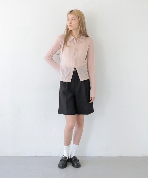 CLEIO（クレイオ）の「【CLEIO】ベルト付き　ハイウエストショートタックパンツ（その他パンツ・レディース・モカ/ベージュ/チャコールグレー/アイボリー/ブラック・FREE）」の22枚目の写真