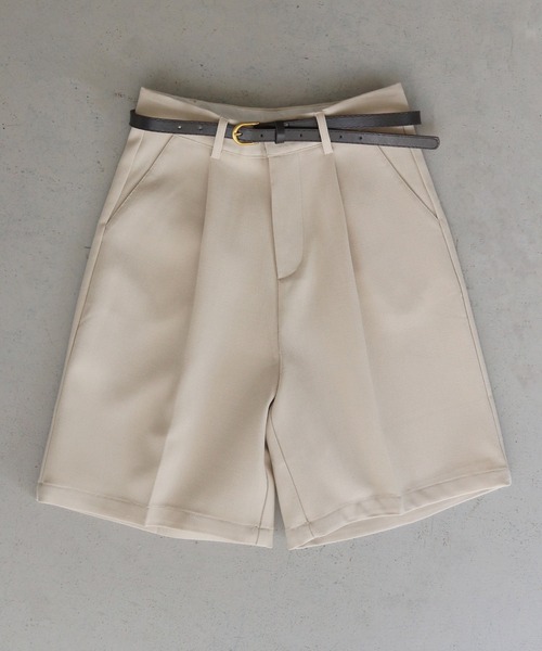 CLEIO（クレイオ）の「【CLEIO】ベルト付き　ハイウエストショートタックパンツ（その他パンツ・レディース・モカ/ベージュ/チャコールグレー/アイボリー/ブラック・FREE）」の7枚目の写真