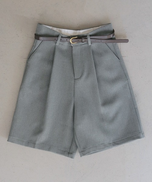 CLEIO（クレイオ）の「【CLEIO】ベルト付き　ハイウエストショートタックパンツ（その他パンツ・レディース・モカ/ベージュ/チャコールグレー/アイボリー/ブラック・FREE）」の9枚目の写真