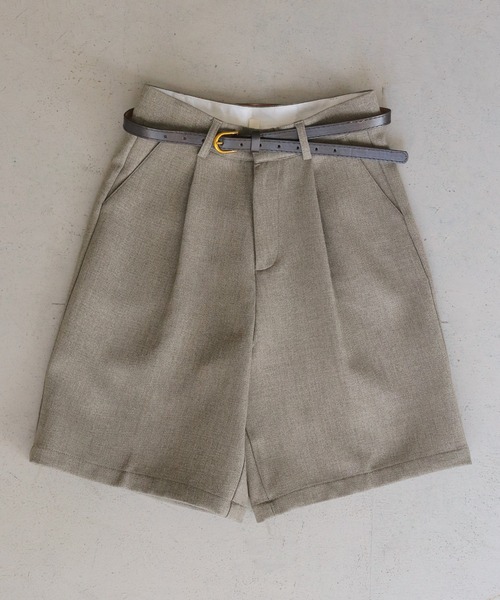 CLEIO（クレイオ）の「【CLEIO】ベルト付き　ハイウエストショートタックパンツ（その他パンツ・レディース・モカ/ベージュ/チャコールグレー/アイボリー/ブラック・FREE）」の10枚目の写真