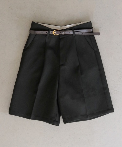 CLEIO（クレイオ）の「【CLEIO】ベルト付き　ハイウエストショートタックパンツ（その他パンツ・レディース・モカ/ベージュ/チャコールグレー/アイボリー/ブラック・FREE）」の8枚目の写真