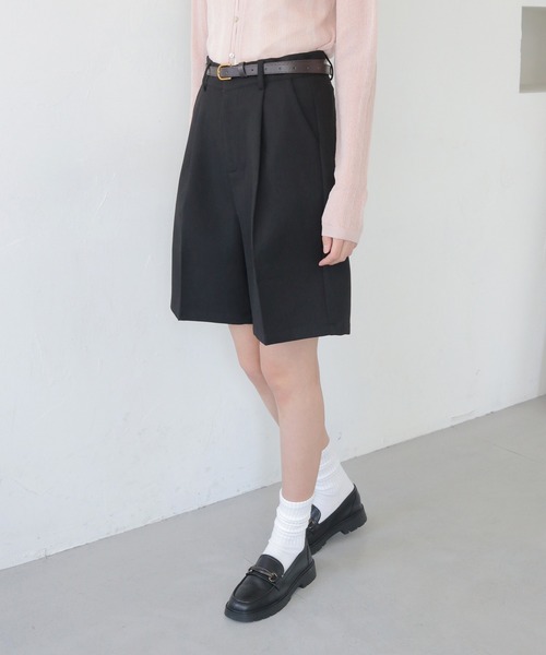 CLEIO（クレイオ）の「【CLEIO】ベルト付き　ハイウエストショートタックパンツ（その他パンツ・レディース・モカ/ベージュ/チャコールグレー/アイボリー/ブラック・FREE）」の19枚目の写真