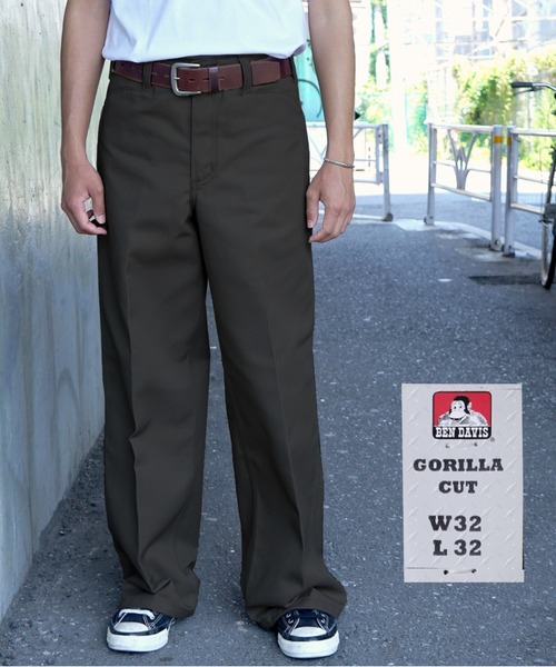 BEN DAVIS USA》USA GORILLA CUT BLACK/ゴリラカット（チノパンツ