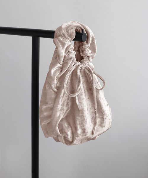 ANEMONE（アネモネ）の「ギャザーハンドルクラッシュベロアバッグ（ハンドバッグ・レディース・ライトブラウン/クリアブルー/ブラック/ベージュ・FREE）」の3枚目の写真