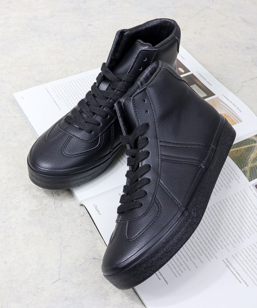GERMAN TRAINER(ジャーマントレーナー)の「AAA+/クラシックハイカットスニーカー(2428)(スニーカー・メンズ・ホワイト/ブラック/ブラック系その他/ホワイト系その他・36/37/39/40/41/42/43/45/38/44)」の1枚目の写真
