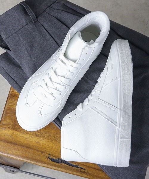 GERMAN TRAINER(ジャーマントレーナー)の「AAA+/クラシックハイカットスニーカー(2428)(スニーカー・メンズ・ホワイト/ブラック/ブラック系その他/ホワイト系その他・36/37/39/40/41/42/43/45/38/44)」の8枚目の写真