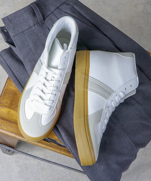 GERMAN TRAINER(ジャーマントレーナー)の「AAA+/クラシックハイカットスニーカー(2428)(スニーカー・メンズ・ホワイト/ブラック/ブラック系その他/ホワイト系その他・36/37/39/40/41/42/43/45/38/44)」の9枚目の写真