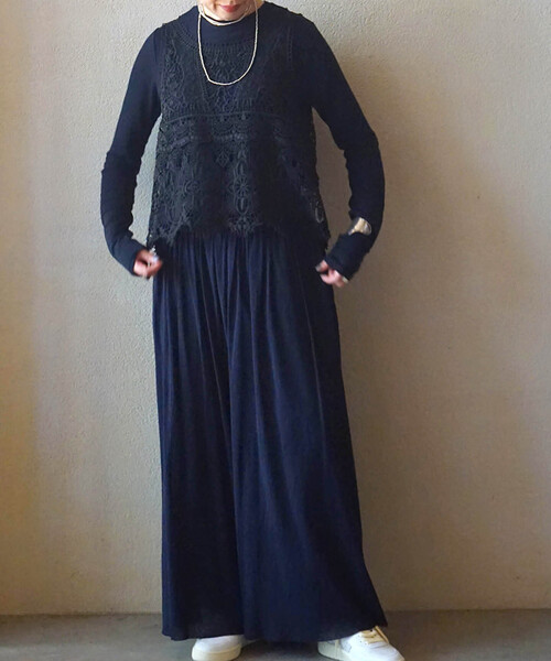 JOURNAL STANDARD LUXE(ジャーナルスタンダード ラックス)の「《追加》レースMIX ノースリーブブラウス(シャツ/ブラウス・レディース・ブラック/アイボリー・FREE)」の14枚目の写真