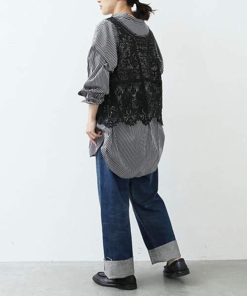 JOURNAL STANDARD LUXE(ジャーナルスタンダード ラックス)の「《追加》レースMIX ノースリーブブラウス(シャツ/ブラウス・レディース・ブラック/アイボリー・FREE)」の17枚目の写真