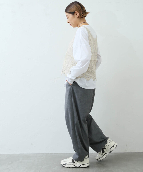 JOURNAL STANDARD LUXE(ジャーナルスタンダード ラックス)の「《追加》レースMIX ノースリーブブラウス(シャツ/ブラウス・レディース・ブラック/アイボリー・FREE)」の20枚目の写真