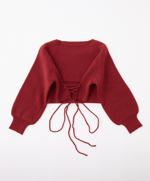 セール】【WEB限定】バックレースアップニット（ニット/セーター