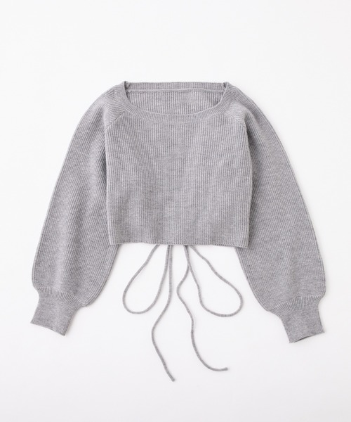 セール】【WEB限定】バックレースアップニット（ニット/セーター