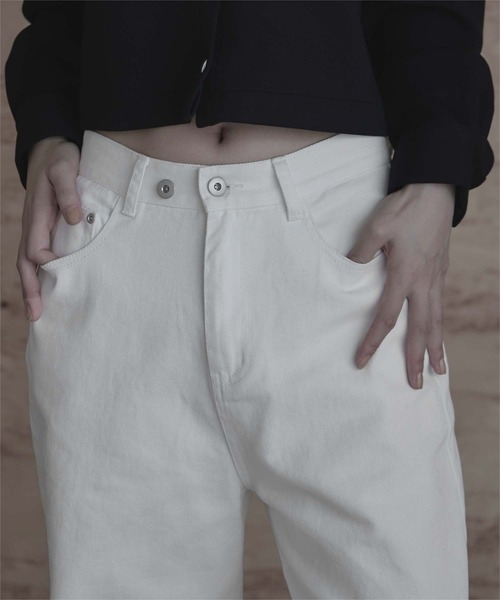 miette（ミエット）の「ワイドデニムパンツ（デニムパンツ・レディース・ブラウン/ライトブルー/ライトグレー/オフホワイト・S/M）」の15枚目の写真