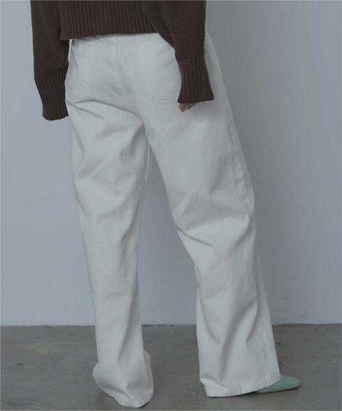 miette（ミエット）の「ワイドデニムパンツ（デニムパンツ・レディース・ブラウン/ライトブルー/ライトグレー/オフホワイト・S/M）」の18枚目の写真