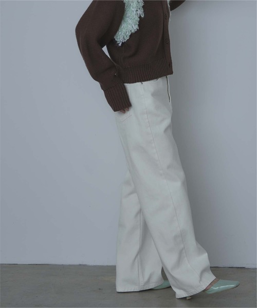 miette（ミエット）の「ワイドデニムパンツ（デニムパンツ・レディース・ブラウン/ライトブルー/ライトグレー/オフホワイト・S/M）」の19枚目の写真