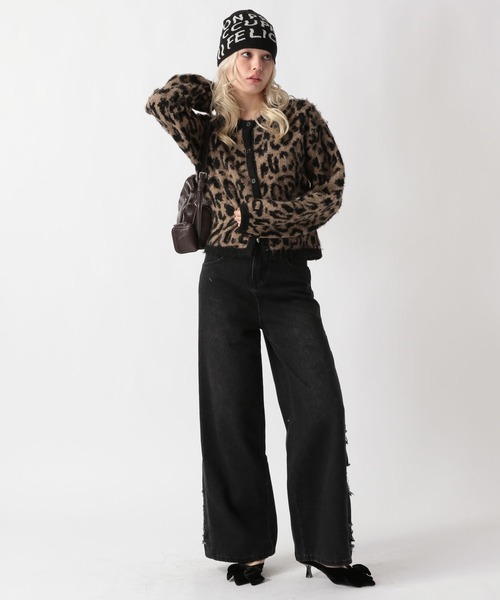 FOREVER 21(フォーエバー トゥエンティーワン)の「【2025SS】レオパードニットカーディガン(カーディガン/ボレロ・レディース・グレー/ベージュ・FREE)」の3枚目の写真