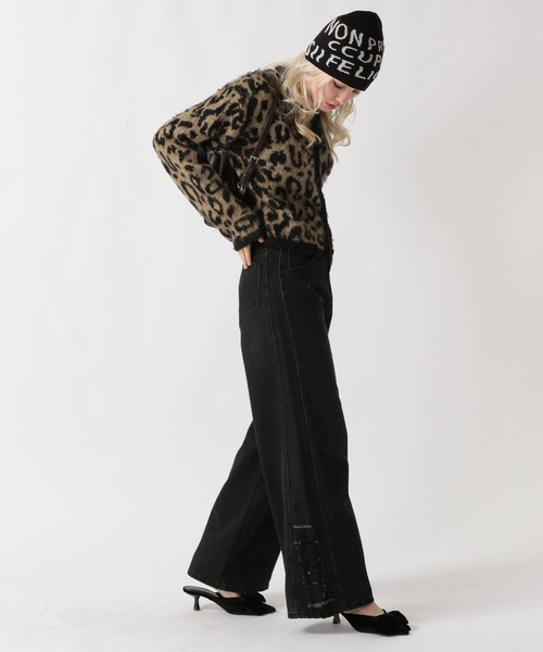 FOREVER 21(フォーエバー トゥエンティーワン)の「【2025SS】レオパードニットカーディガン(カーディガン/ボレロ・レディース・グレー/ベージュ・FREE)」の4枚目の写真