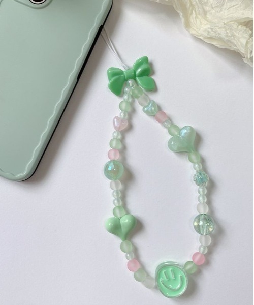 ms-9】マスクチェーン ストラップ❁ニコちゃん カラフル 韓国 派手 原宿