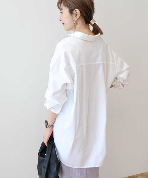 AMERICAN HOLIC(アメリカンホリック)の「UVカットリサイクルコットンオックスシャツ(シャツ/ブラウス・レディース・オフホワイト/サックスブルー/イエロー/オレンジ/ピンク系その他/グリーン系その他3/ブルー系その他7/イエロー系その他2・M/L)」の13枚目の写真