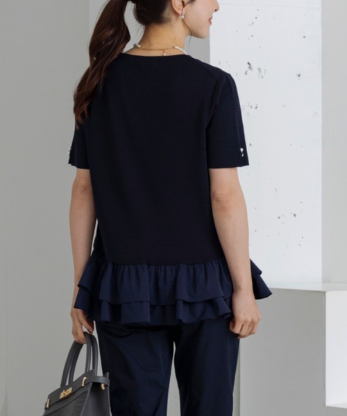 Sono(ソーノ)の「【SONO/ソーノ】〔ファンクショナル Knit〕プリマハイブリッドプルオーバー(ニット/セーター・レディース・ブラック/ホワイト×ブラック/ネイビー/ホワイト/ブラック×ブラック・F)」の7枚目の写真