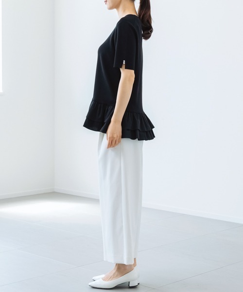 Sono(ソーノ)の「【SONO/ソーノ】〔ファンクショナル Knit〕プリマハイブリッドプルオーバー(ニット/セーター・レディース・ブラック/ホワイト×ブラック/ネイビー/ホワイト/ブラック×ブラック・F)」の10枚目の写真