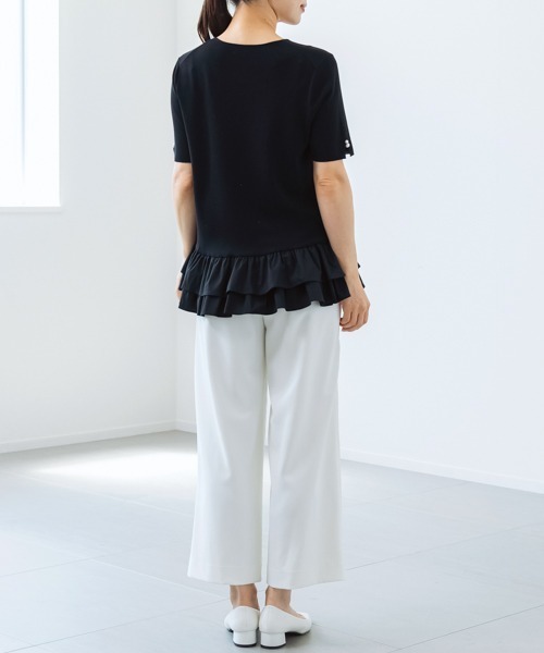 Sono(ソーノ)の「【SONO/ソーノ】〔ファンクショナル Knit〕プリマハイブリッドプルオーバー(ニット/セーター・レディース・ブラック/ホワイト×ブラック/ネイビー/ホワイト/ブラック×ブラック・F)」の11枚目の写真