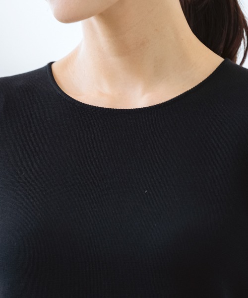 Sono(ソーノ)の「【SONO/ソーノ】〔ファンクショナル Knit〕プリマハイブリッドプルオーバー(ニット/セーター・レディース・ブラック/ホワイト×ブラック/ネイビー/ホワイト/ブラック×ブラック・F)」の12枚目の写真