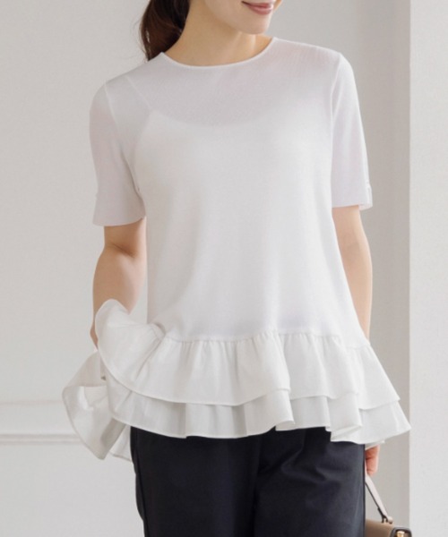 Sono(ソーノ)の「【SONO/ソーノ】〔ファンクショナル Knit〕プリマハイブリッドプルオーバー(ニット/セーター・レディース・ブラック/ホワイト×ブラック/ネイビー/ホワイト/ブラック×ブラック・F)」の17枚目の写真